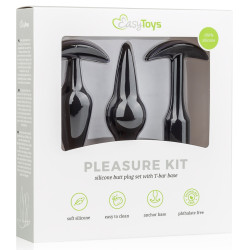 EasyToys Anal Collection Kit de 3 plugs Pleasure Noirs